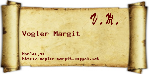 Vogler Margit névjegykártya